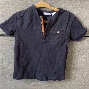 Zara black short sleeve T 9-12 mo